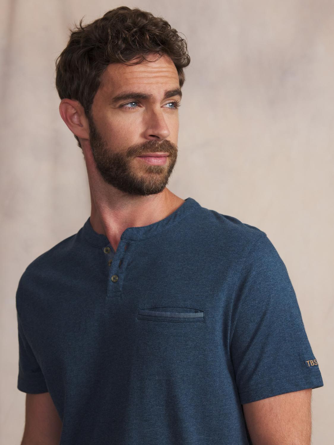 Tee-shirt en maille homme navy BLAKETEE