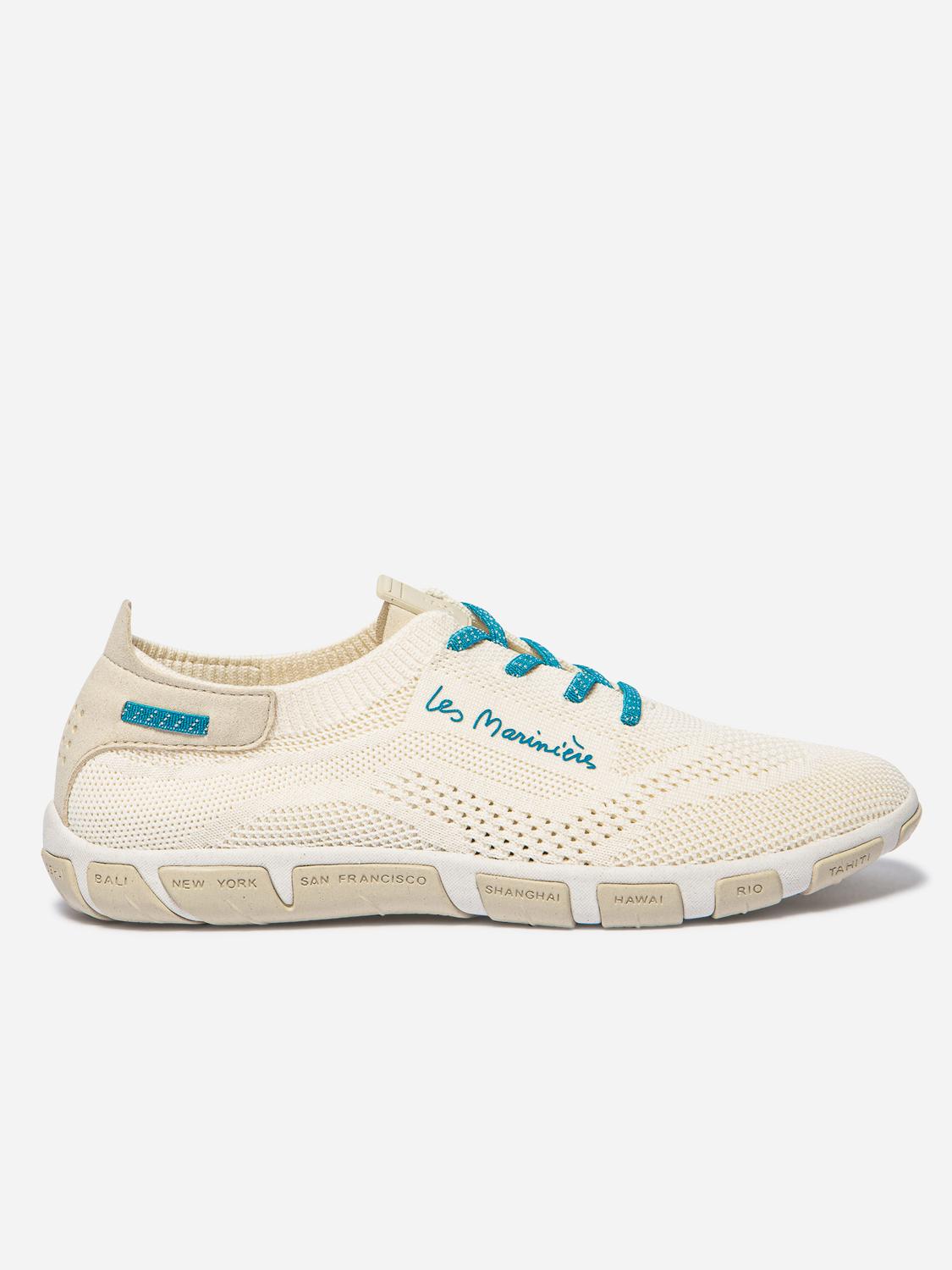 Tennis en toile femme calcaire et latte JANESSA