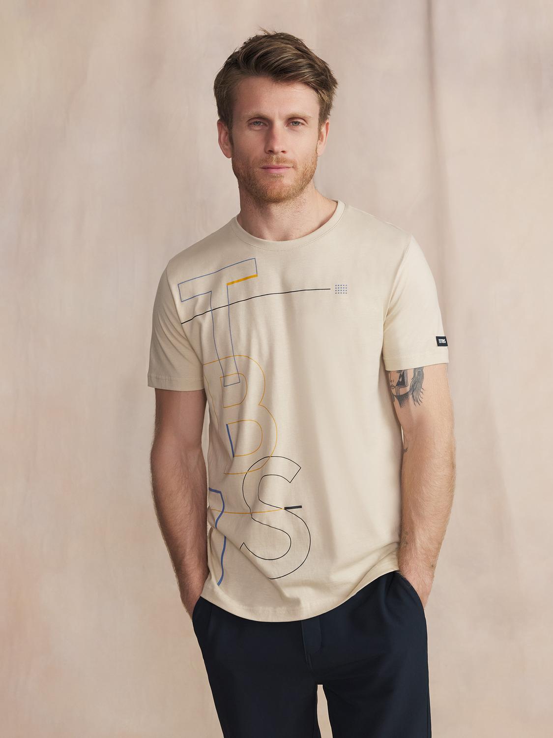 T-Shirt Manches courtes Chaux Manches Courtes Beige JAMAITEE T-Shirt Manches courtes Chaux Manches Courtes Beige JAMAITEE