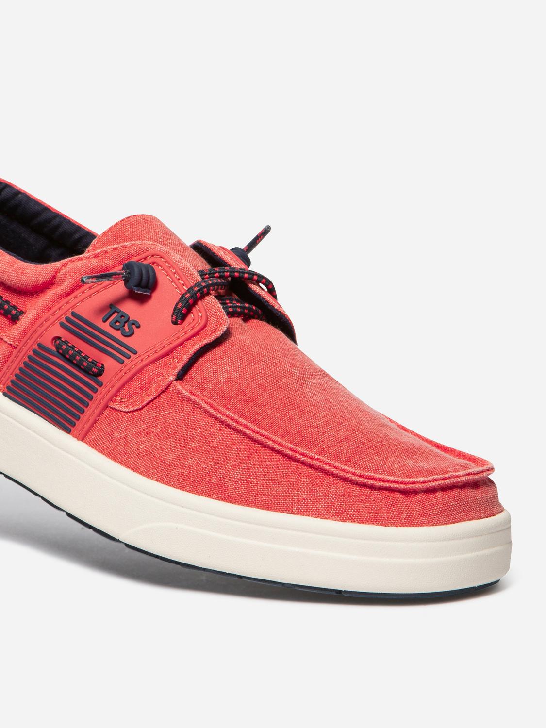 Men's boat shoes Red and Navy GEOBOAT