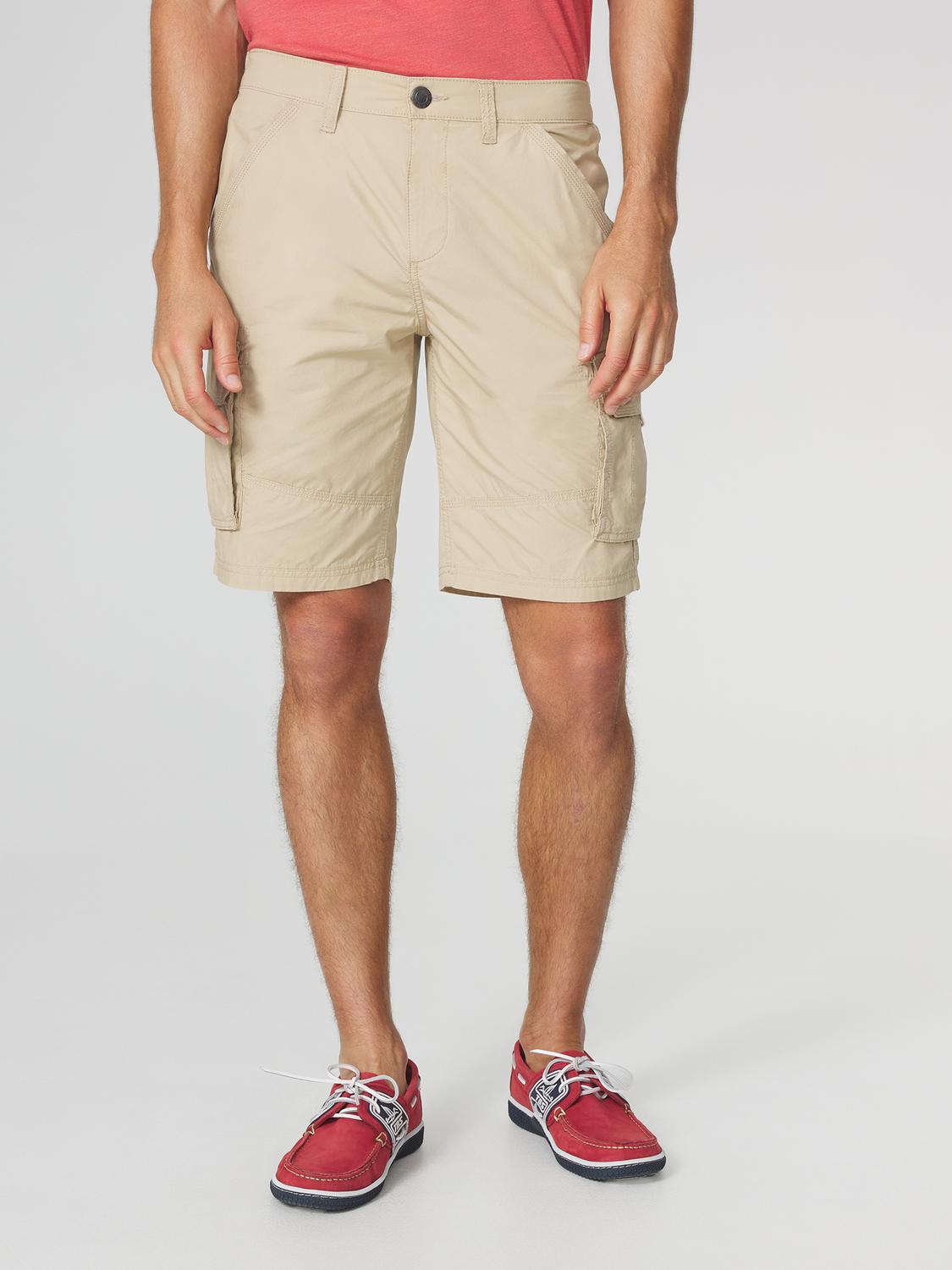 Bermuda Homme Ceinture Semi-élastiquée Beige VALENBER