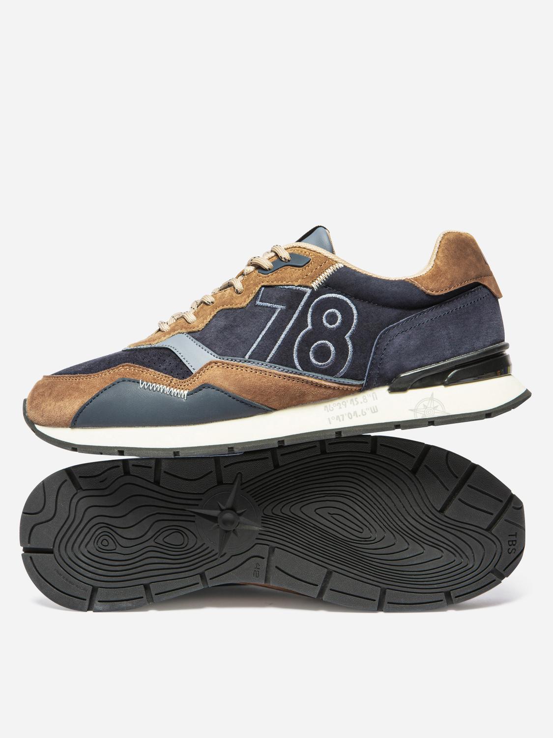 Running Homme Textile Navy et Marron DINBOAT