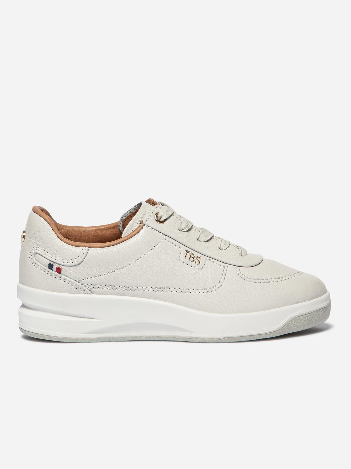 Baskets Cuir Femme Fabriquées en France Blanc BRANILY