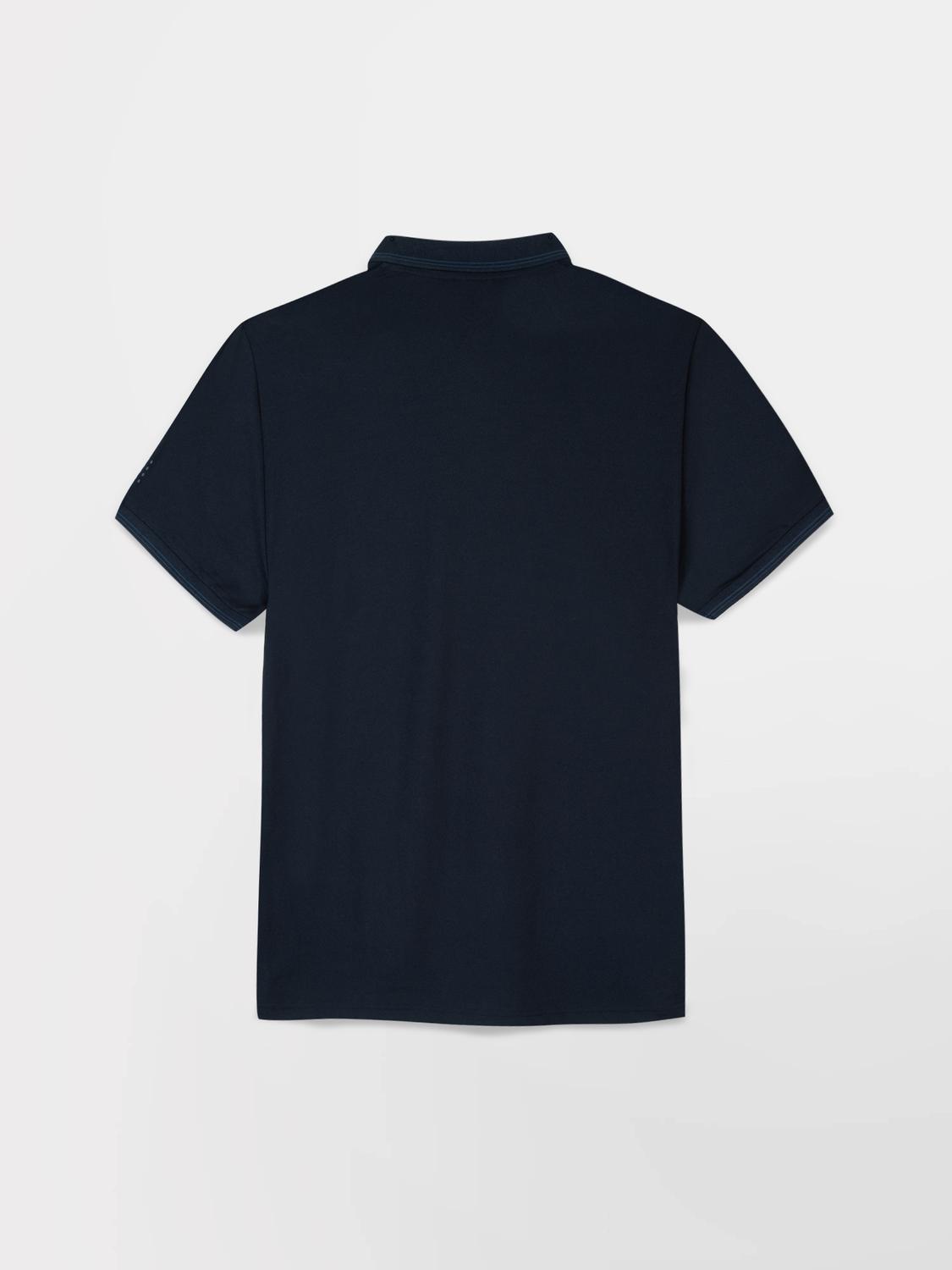 Polo Homme Coupe Ajustée Séchage Rapide Stretch  Marine ATTONPOL