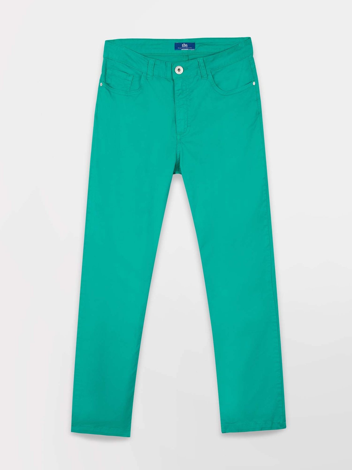 Pantalon Femme 7/8 Coton Stretch Vert