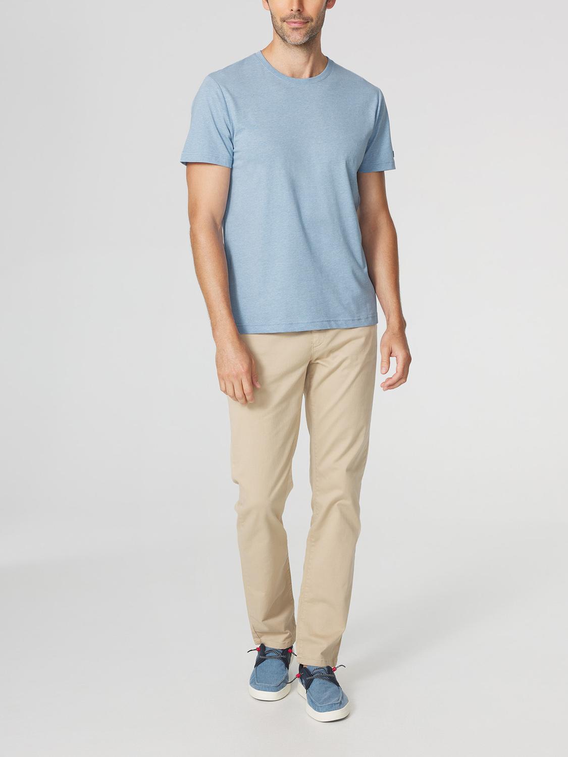 T-shirt Homme Coupe Ajustée Jersey Bleu Ciel PIERETEE