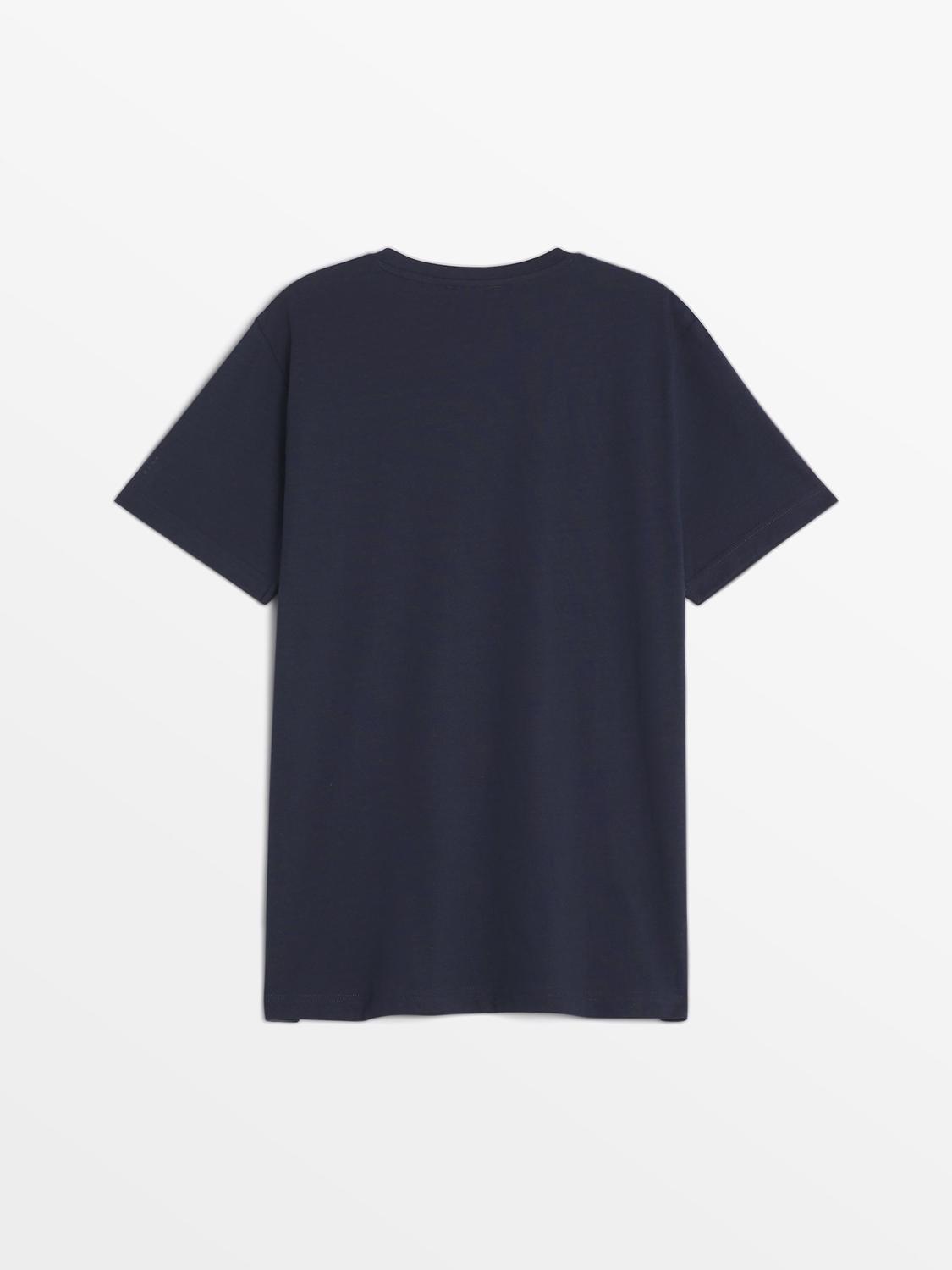 Men's knit T-shirt Navy PIERETEE