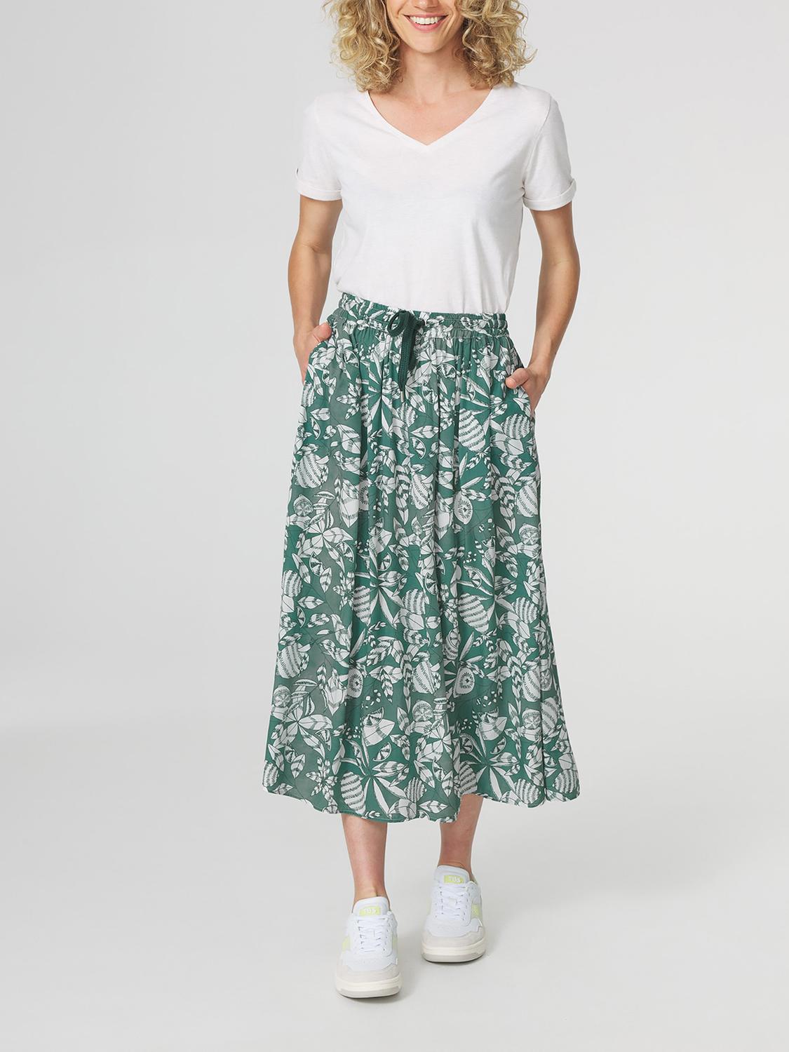 Jupe Longue Femme Imprimés Exclusif TBS Vert JANIEJUP