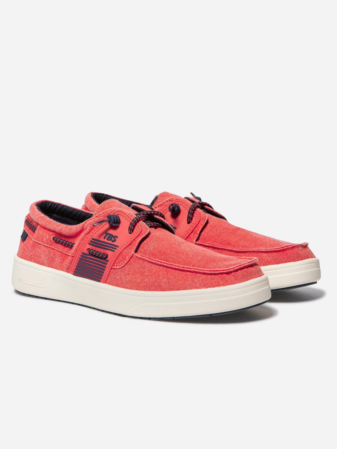 Men's boat shoes Red and Navy GEOBOAT