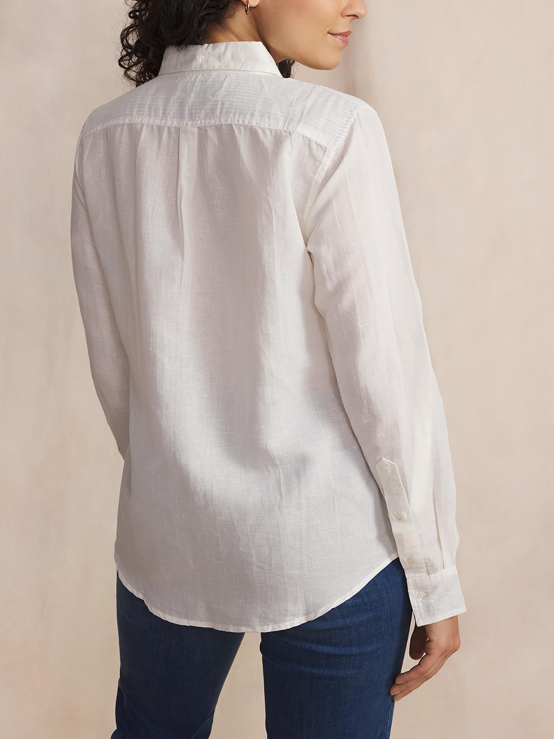 Chemise Femme Coton Lin Blanc