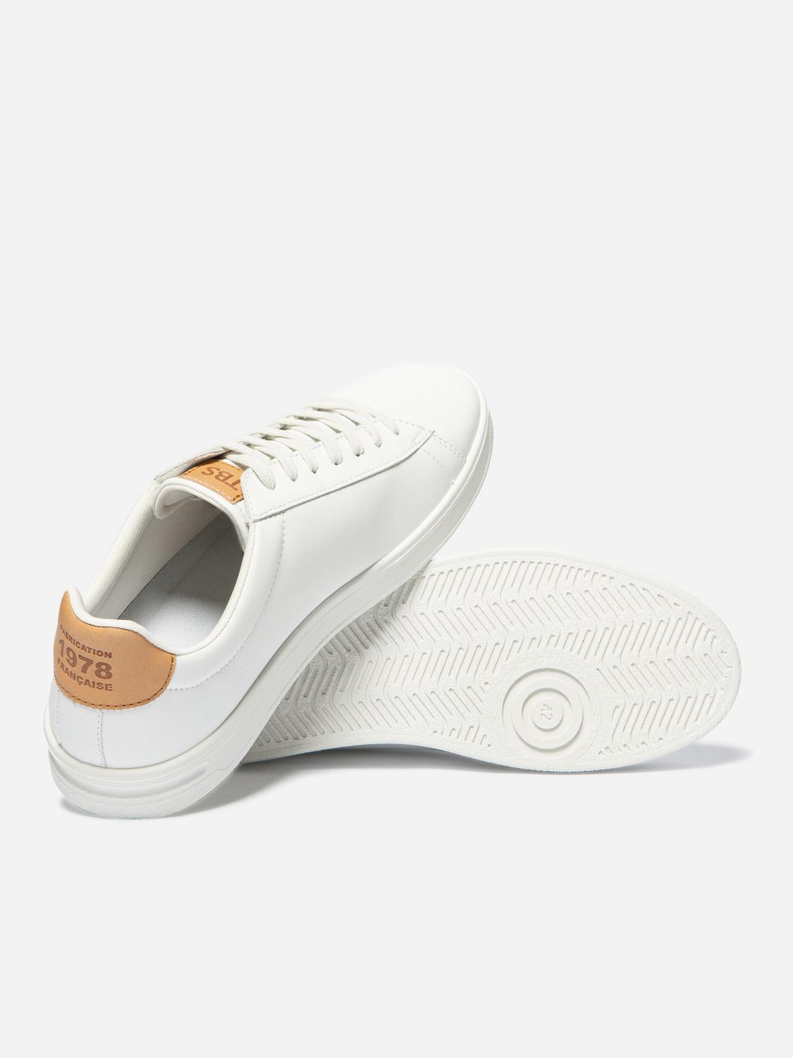 Baskets Femme Fabrication Française Cuir Blanc FELICIE Baskets Femme Fabrication Française Cuir Blanc FELICIE