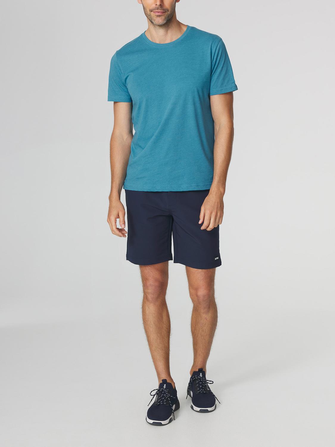 T-shirt Homme Coupe Ajustée Jersey Bleu Canard PIERETEE