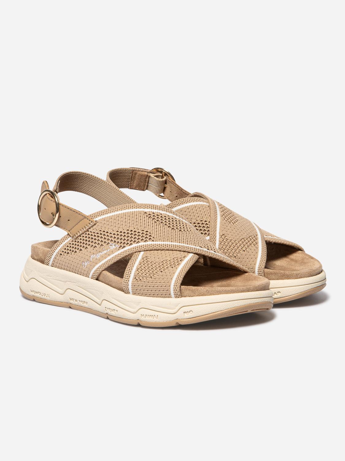 Sandales compensées femme cappucino LAIHONA