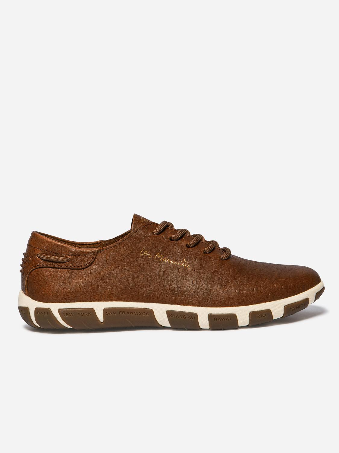 Tennis Femme Cuir Tabac JAZARU
