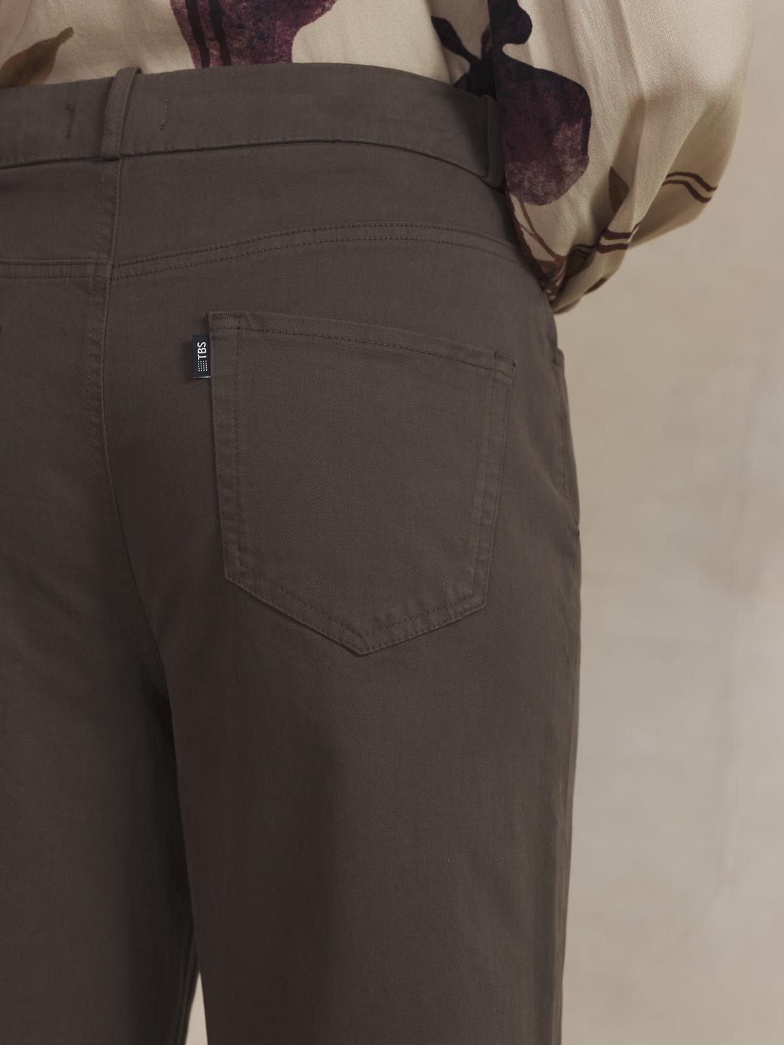 Pantalon Femme Gabardine Brun SINTAPAN