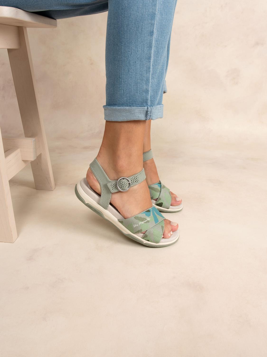 Sandales plates femme feuille argile CELINEA