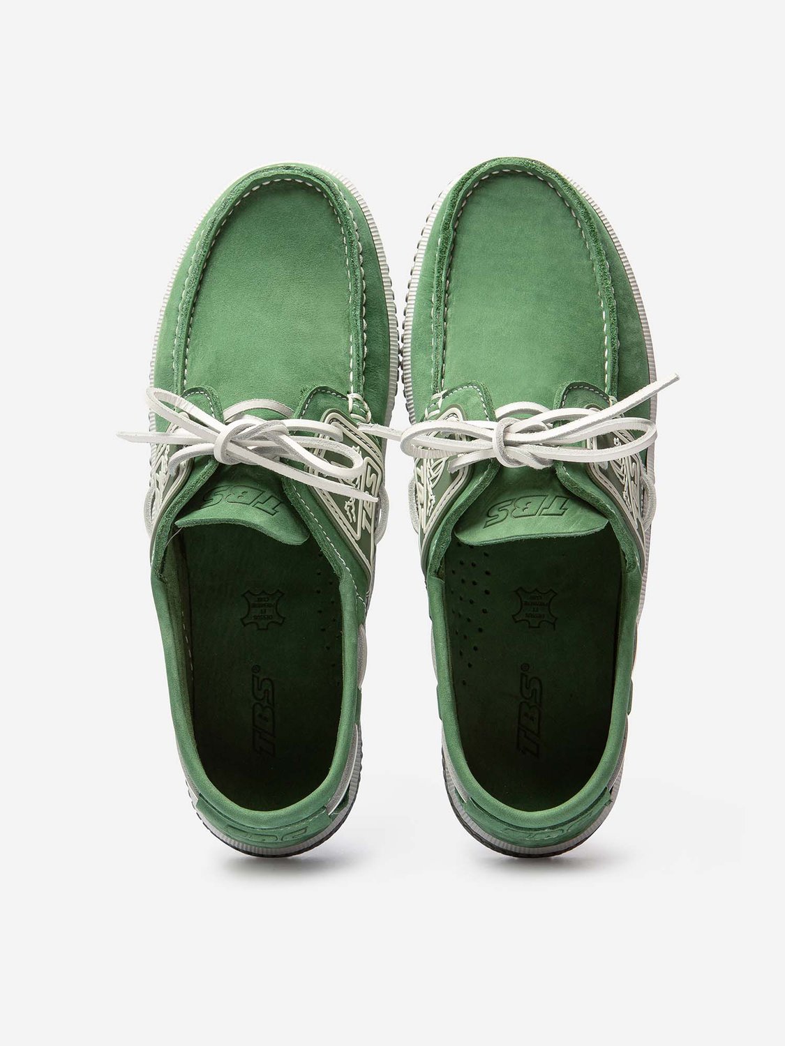 Chaussures Bateau Homme Cuir Nubuck Vert