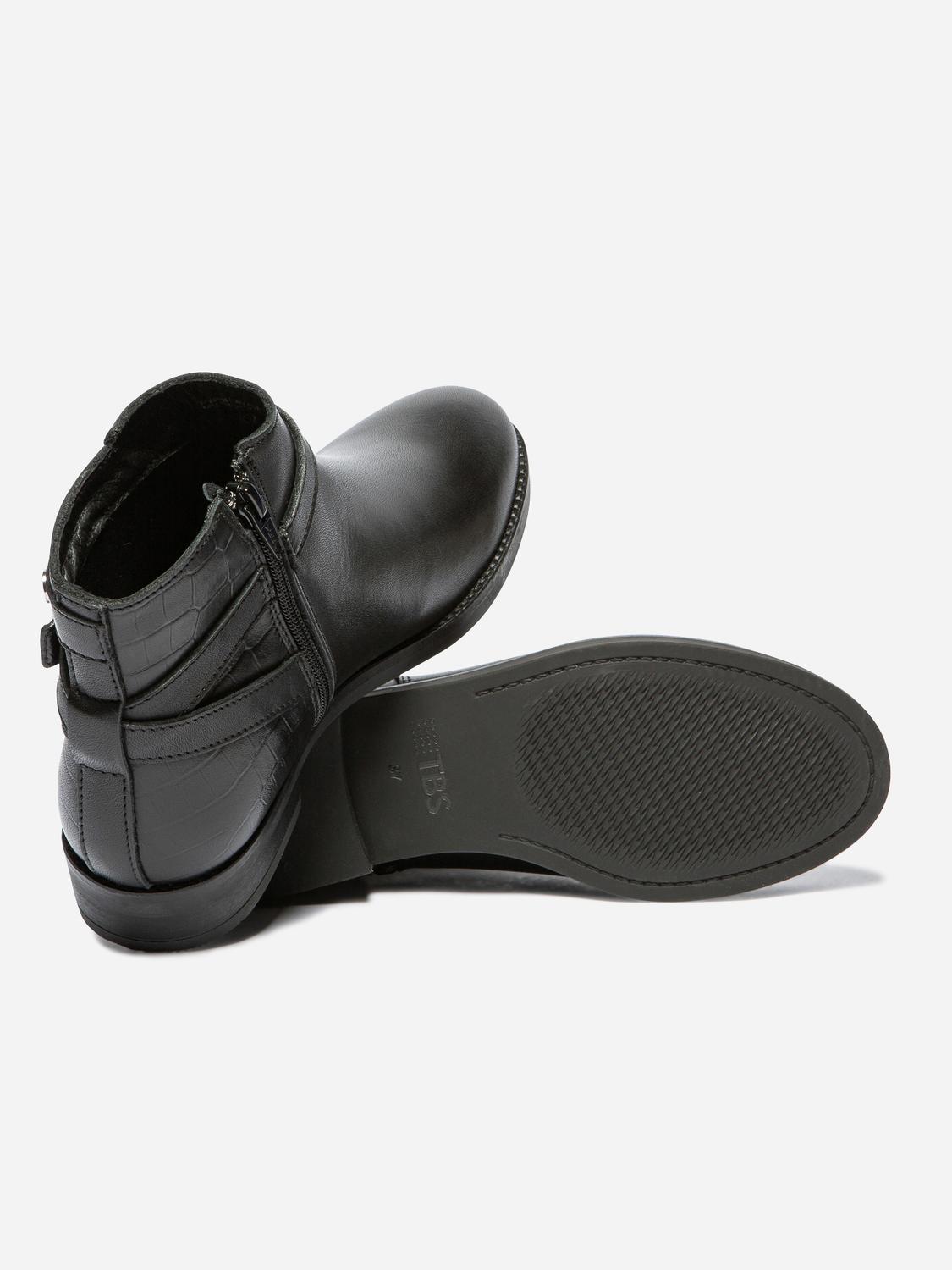 Bottillons Croco Noir Zipees FEROUZA Bottillons Croco Noir Zipees FEROUZA