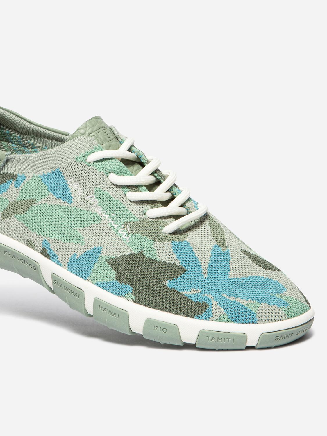 Tennis en toile femme feuille argile JAZARIA