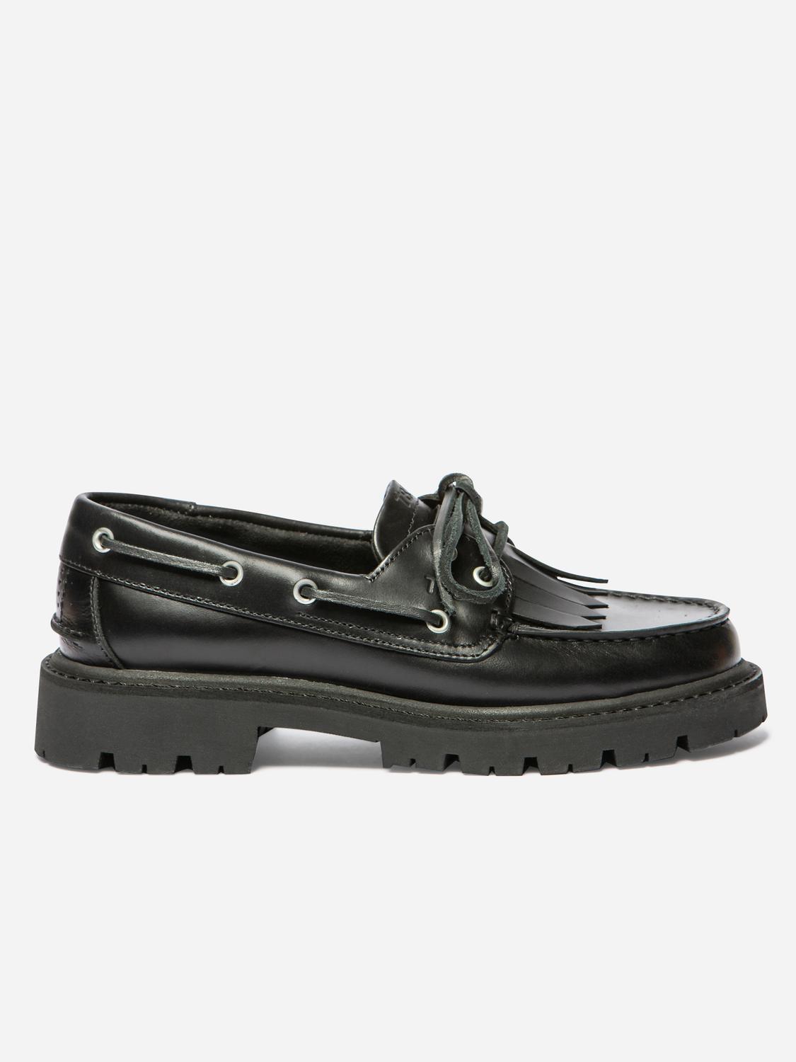 Chaussures Bateaux Femme Cuir Noir LAZARIE