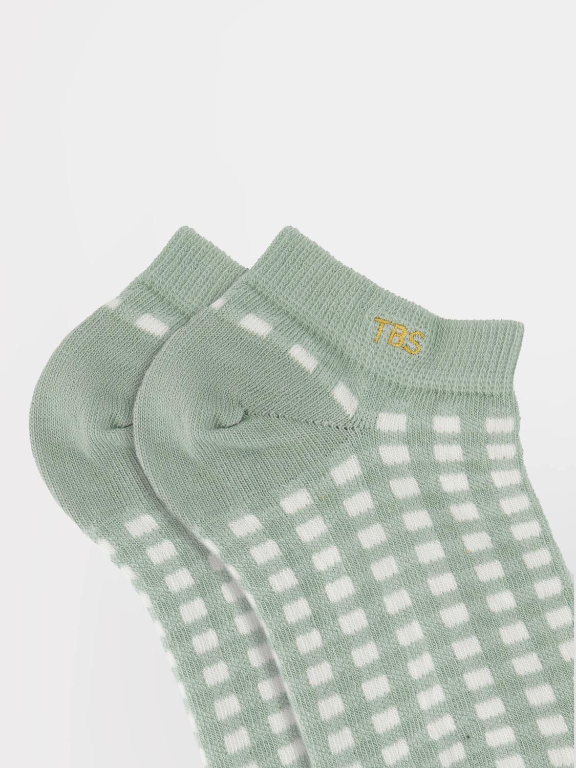 Chaussettes femme vichy argile LOWLUXY