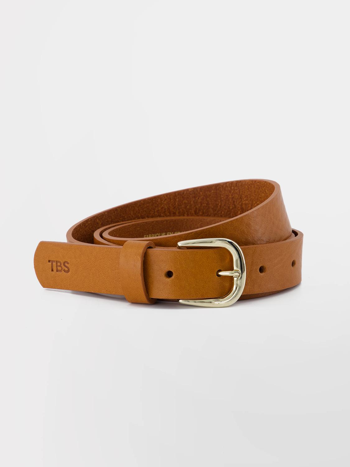 Ceinture en cuir femme tan ANNABELT