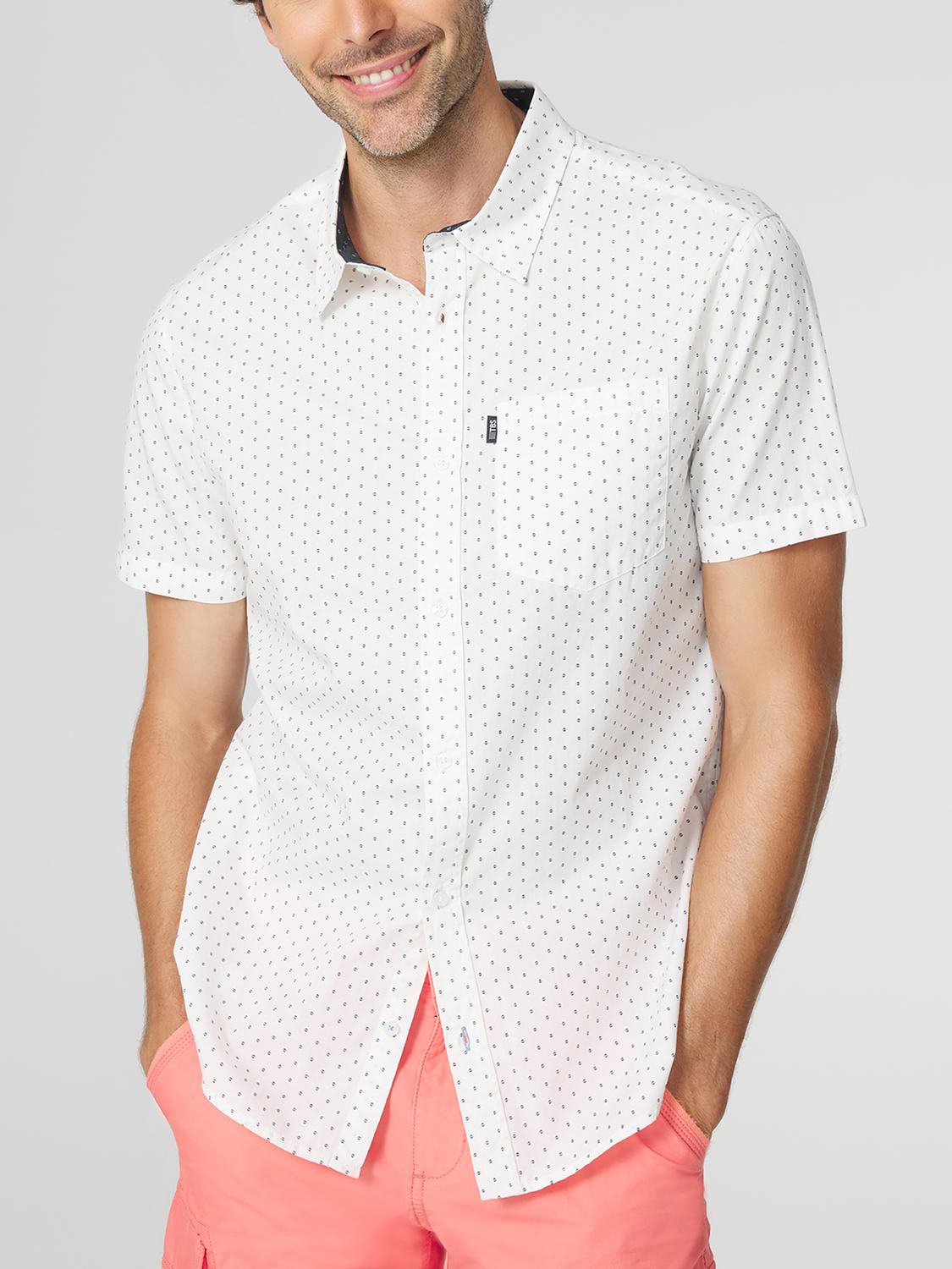 Chemise Homme Coupe Regular Popeline Blanc HELYOCHA