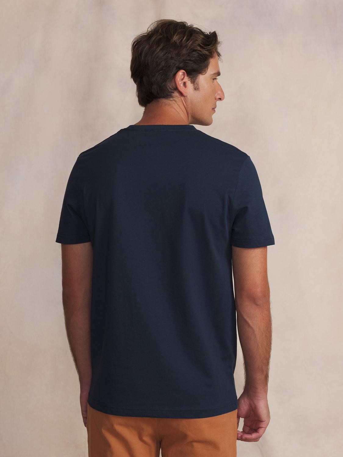 Tee-shirt en maille homme navy DANISTEE