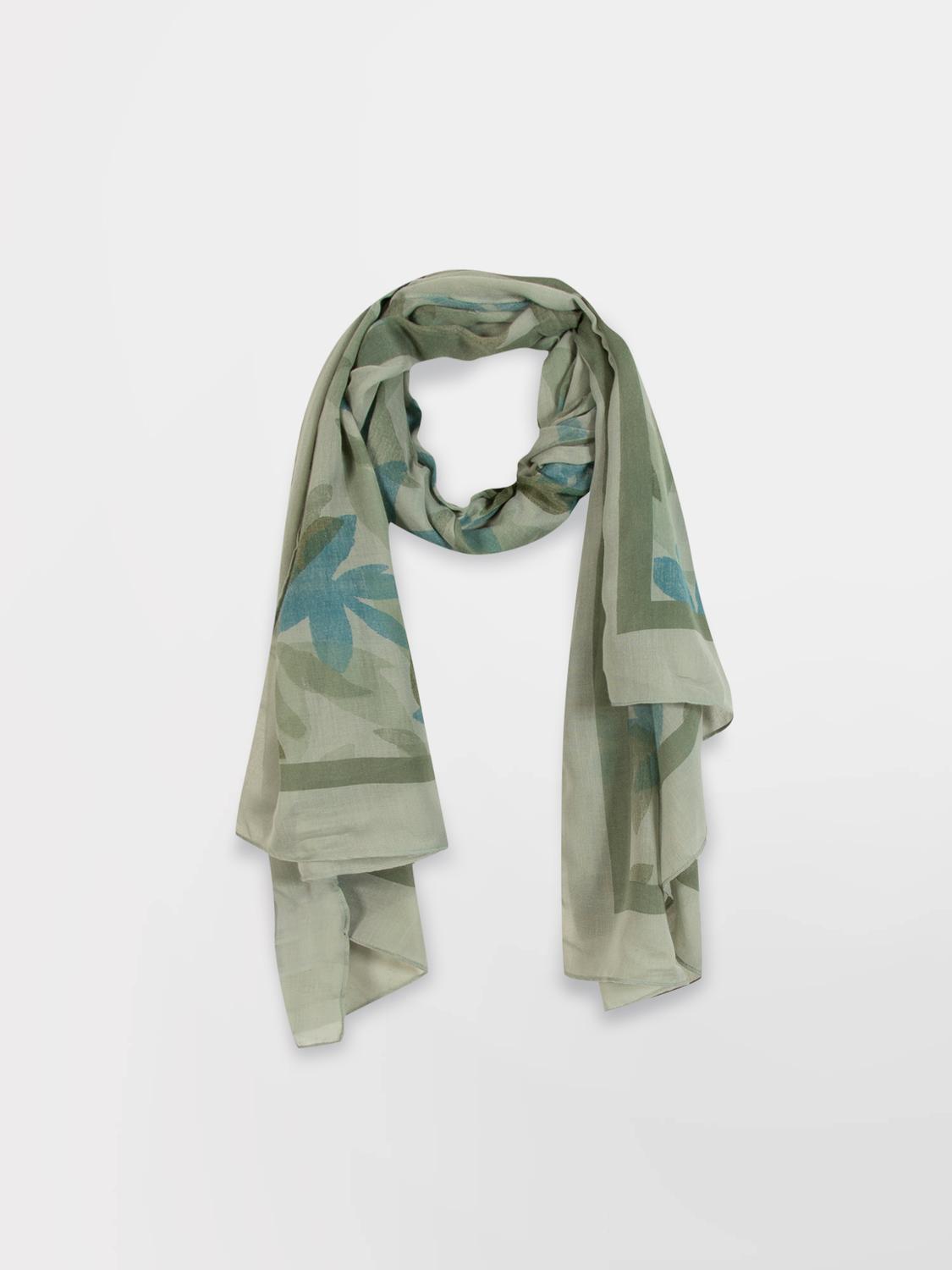 Foulard femme feuille argile LOUNAFOU