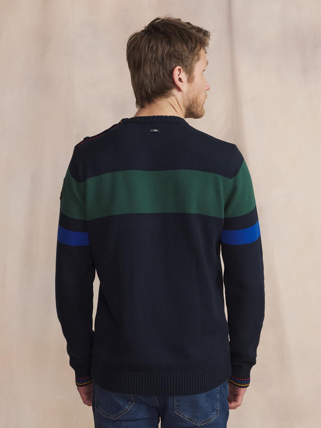Pull Marine Manches Longues Bleu NOVAKRON