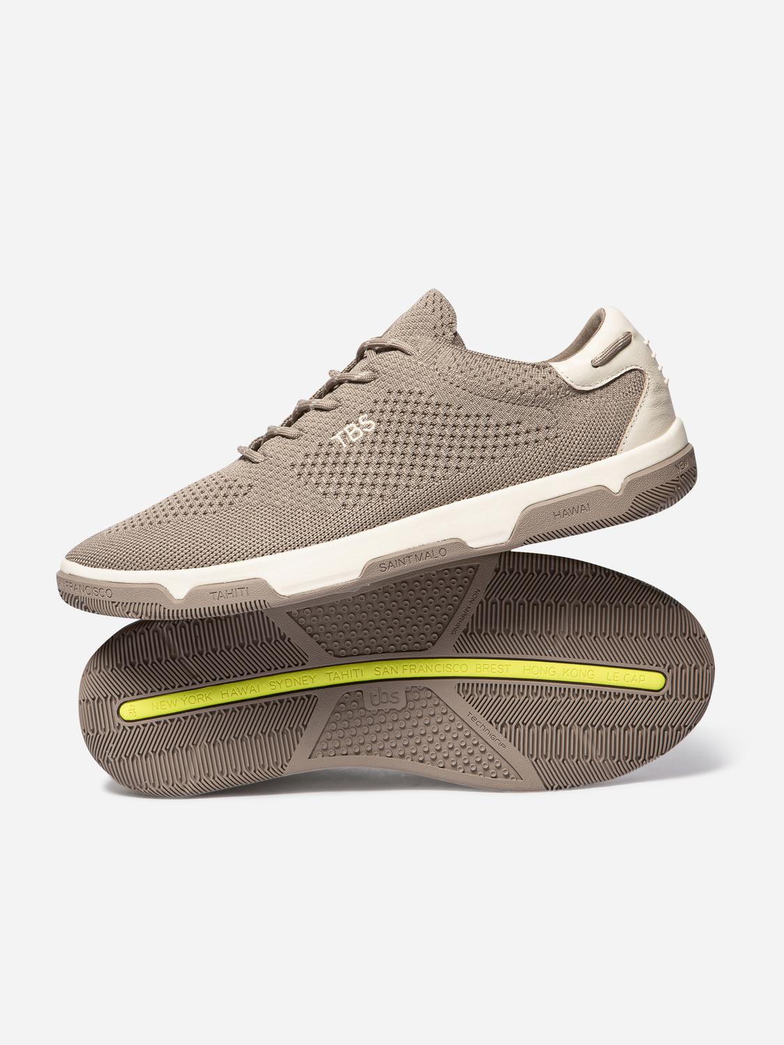 Tennis en toile homme chine taupe GUEKNIT