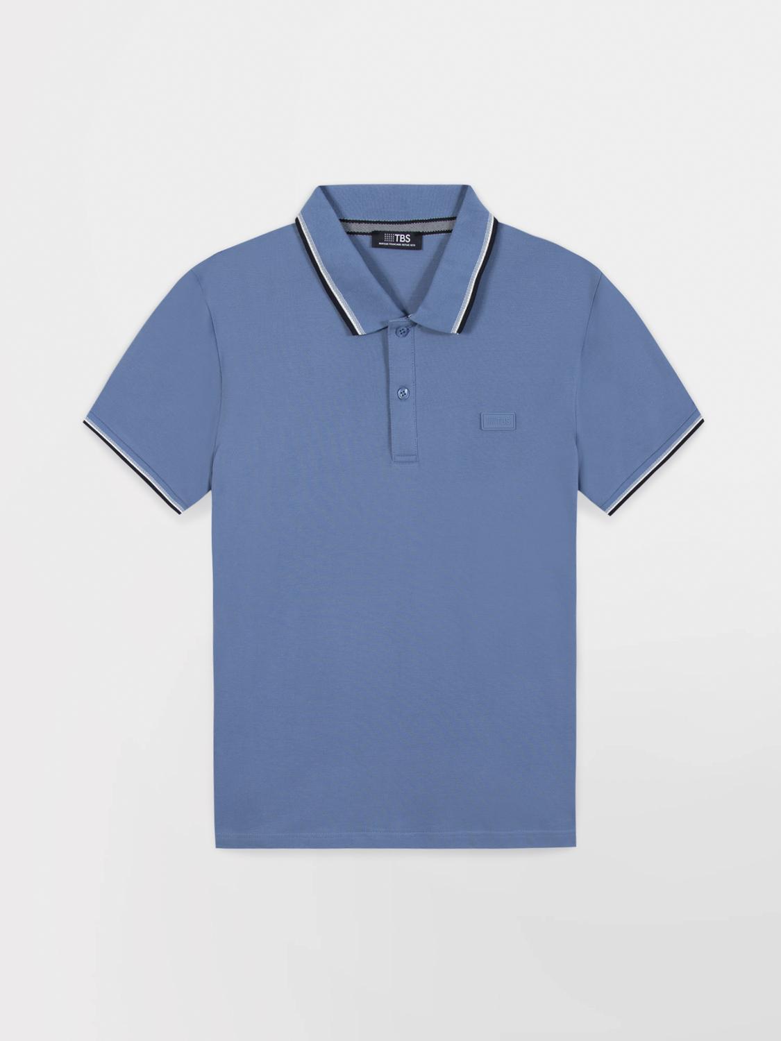 Polo Homme Coton Biologique Bleu YVANEPOL Polo Homme Coton Biologique Bleu YVANEPOL