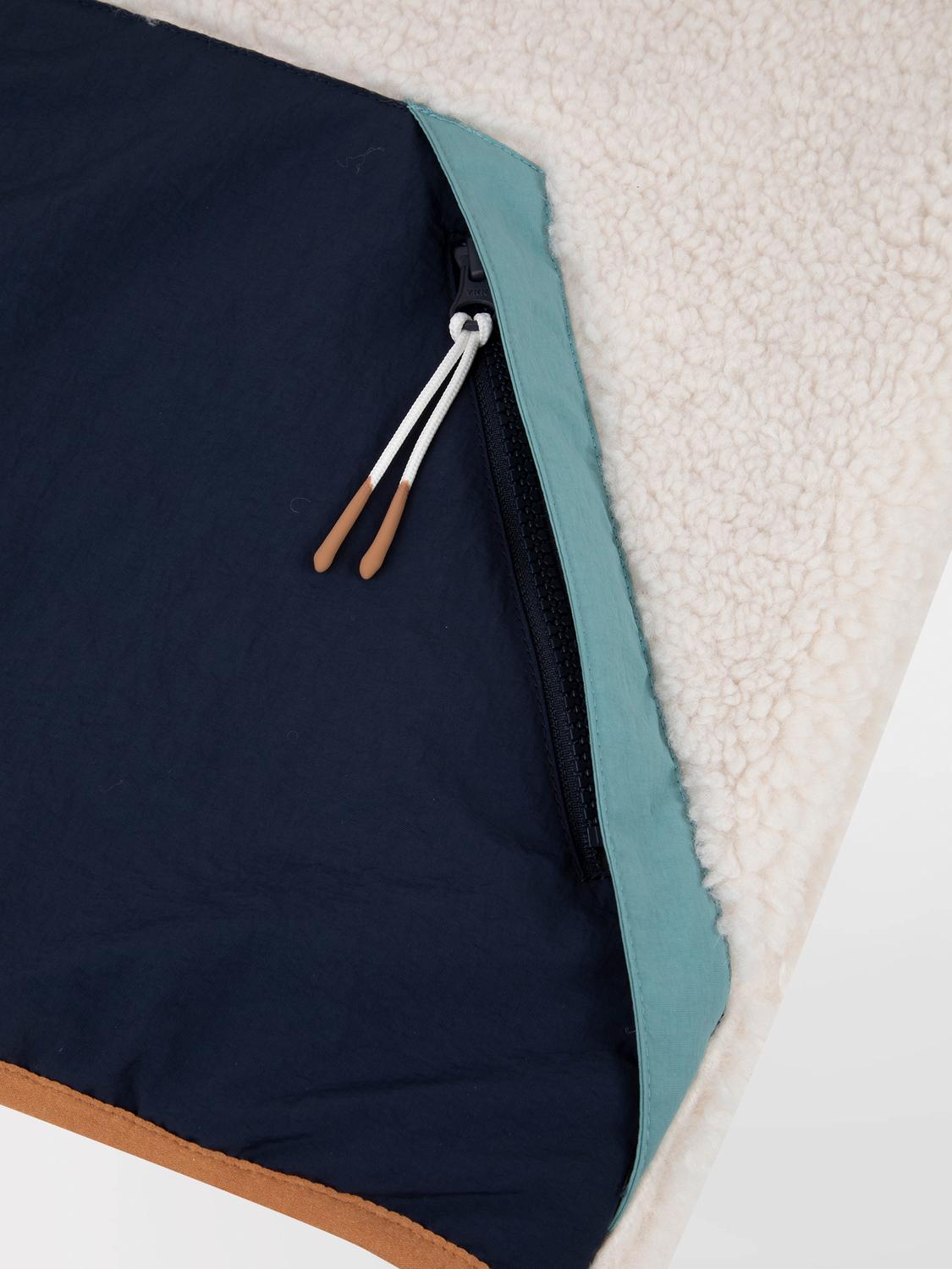 Veste Sherpa homme ecru KUSEYZIP