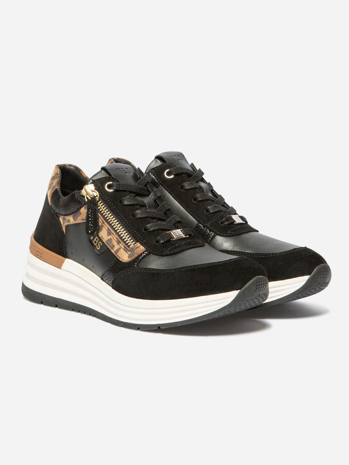Tennis Leopard Noir TYLAZIP