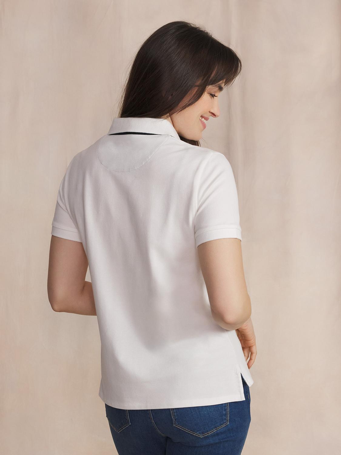 Polo Manches Courtes Blanc LEYLAPOL Polo Manches Courtes Blanc LEYLAPOL