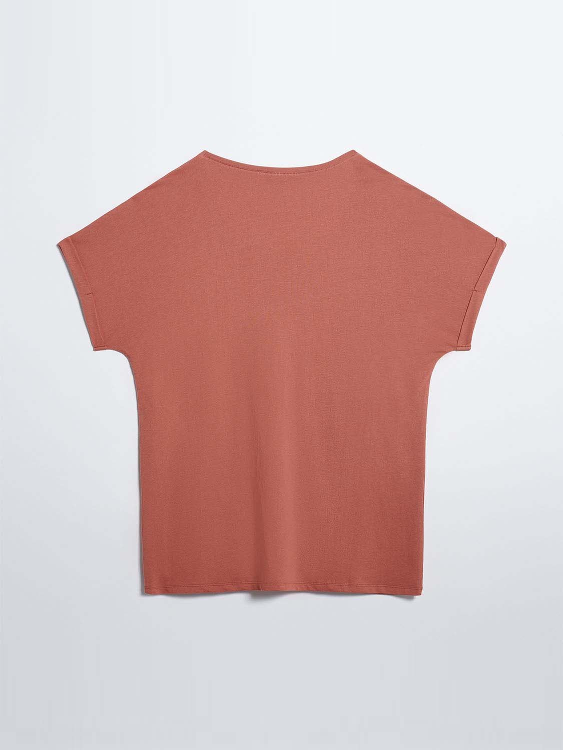 Tee-Shirt Femme Print Coton Biologique Marron