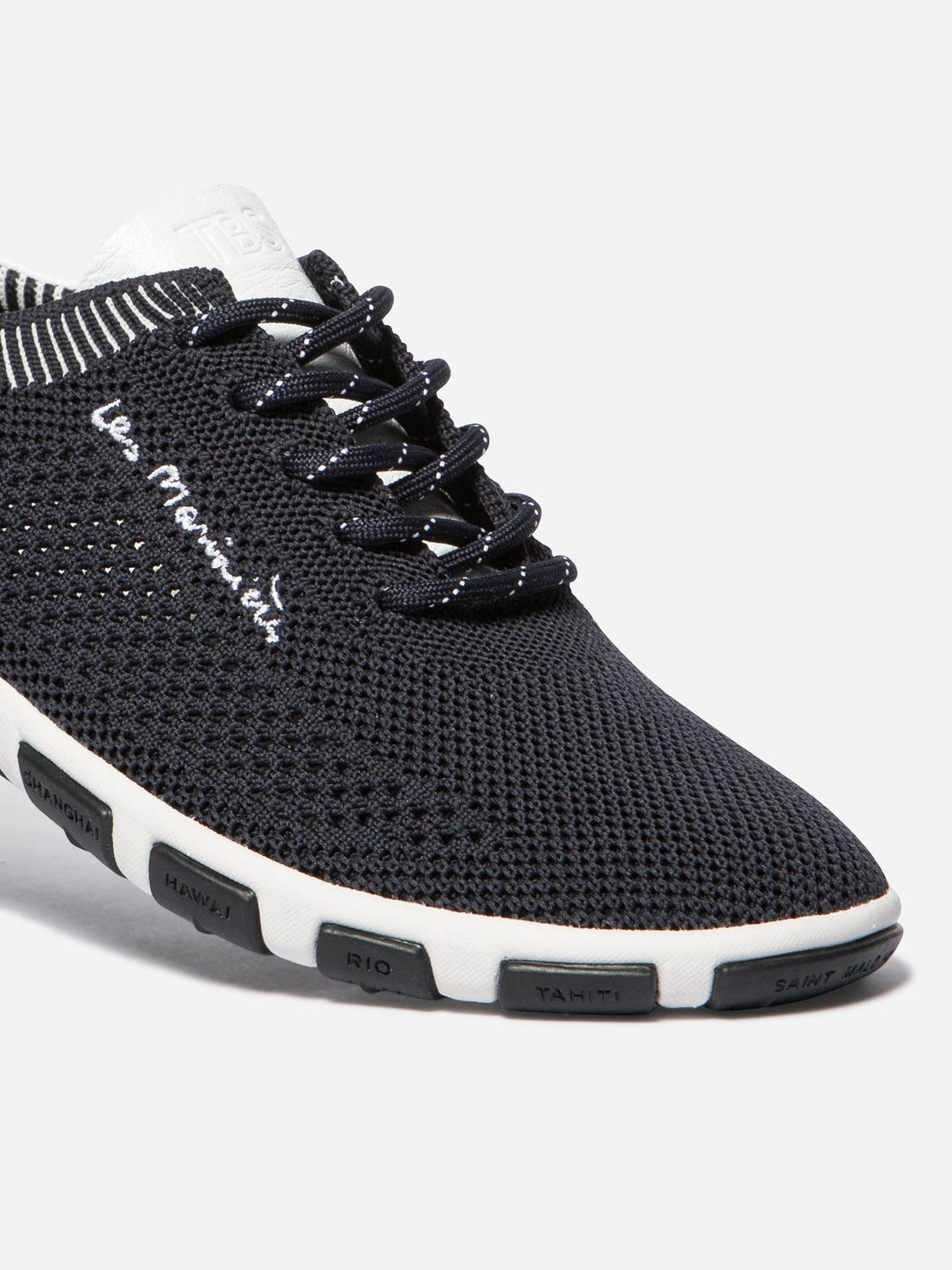 Tennis en toile femme raye baltic fonce JAZARIA