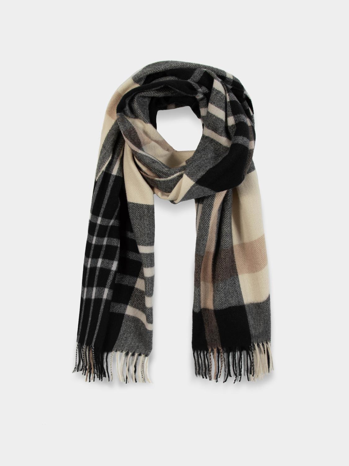 Echarpe Homme A Carreaux Marron ETHANNE Echarpe Homme A Carreaux Marron ETHANNE
