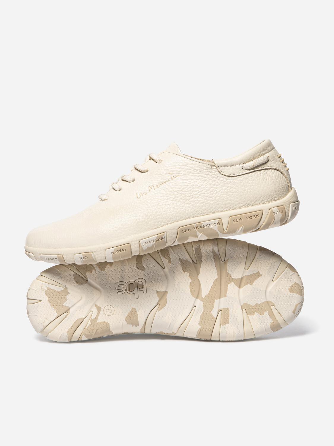 Tennis en toile femme ecru camo JAZARU