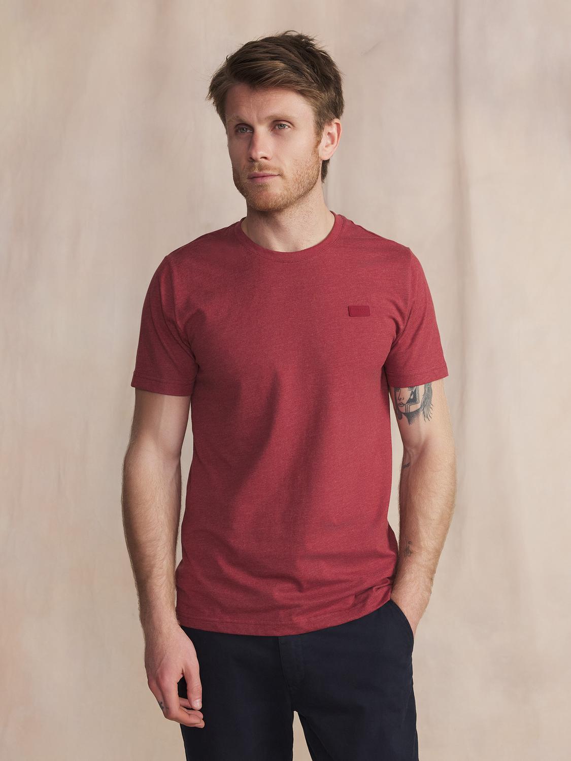 Tee Shirt Homme Manches Courtes Rouge PIERETEE Tee Shirt Homme Manches Courtes Rouge PIERETEE