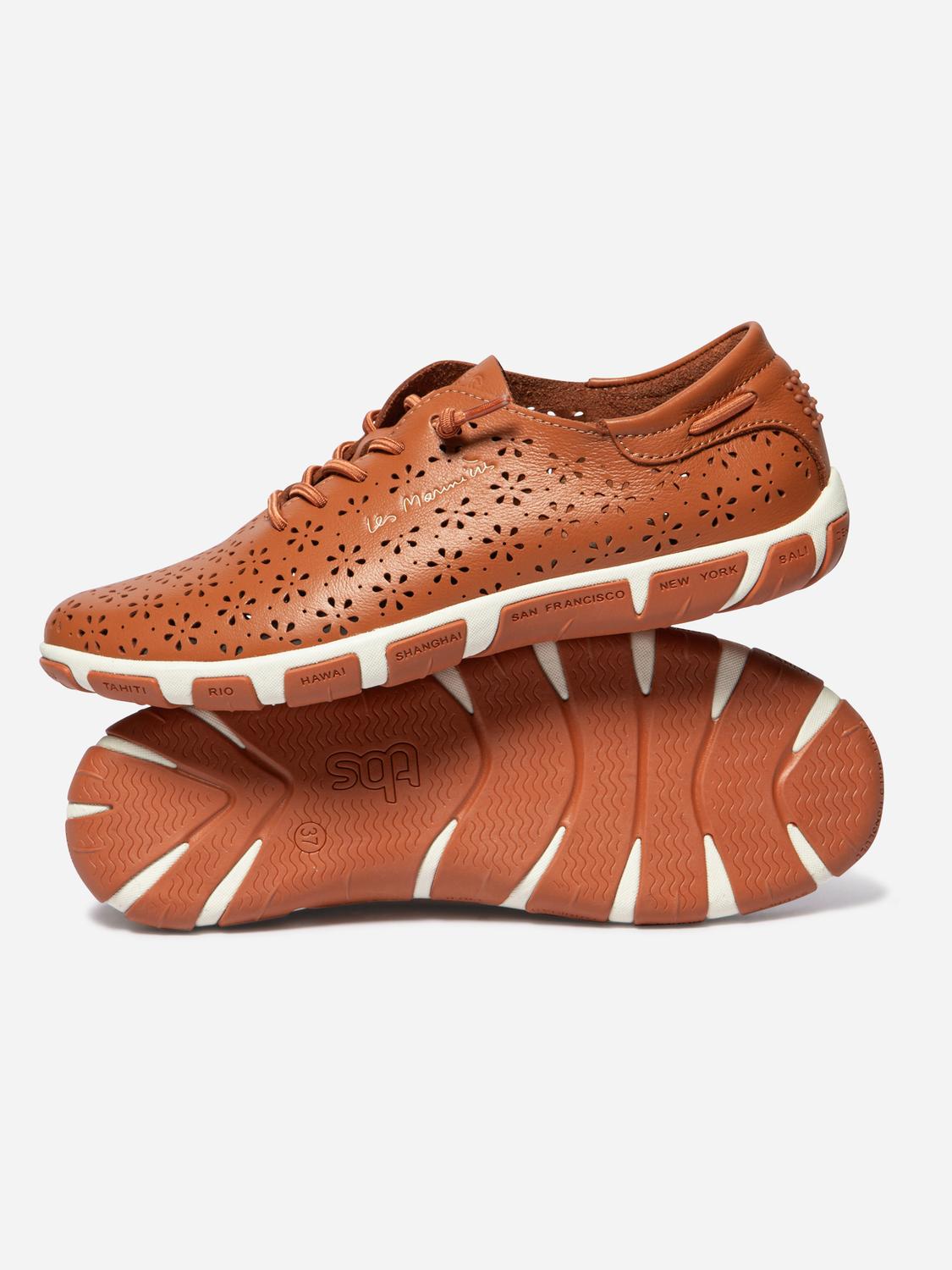 Women's leather sneakers Cinnamon JAZFLOR