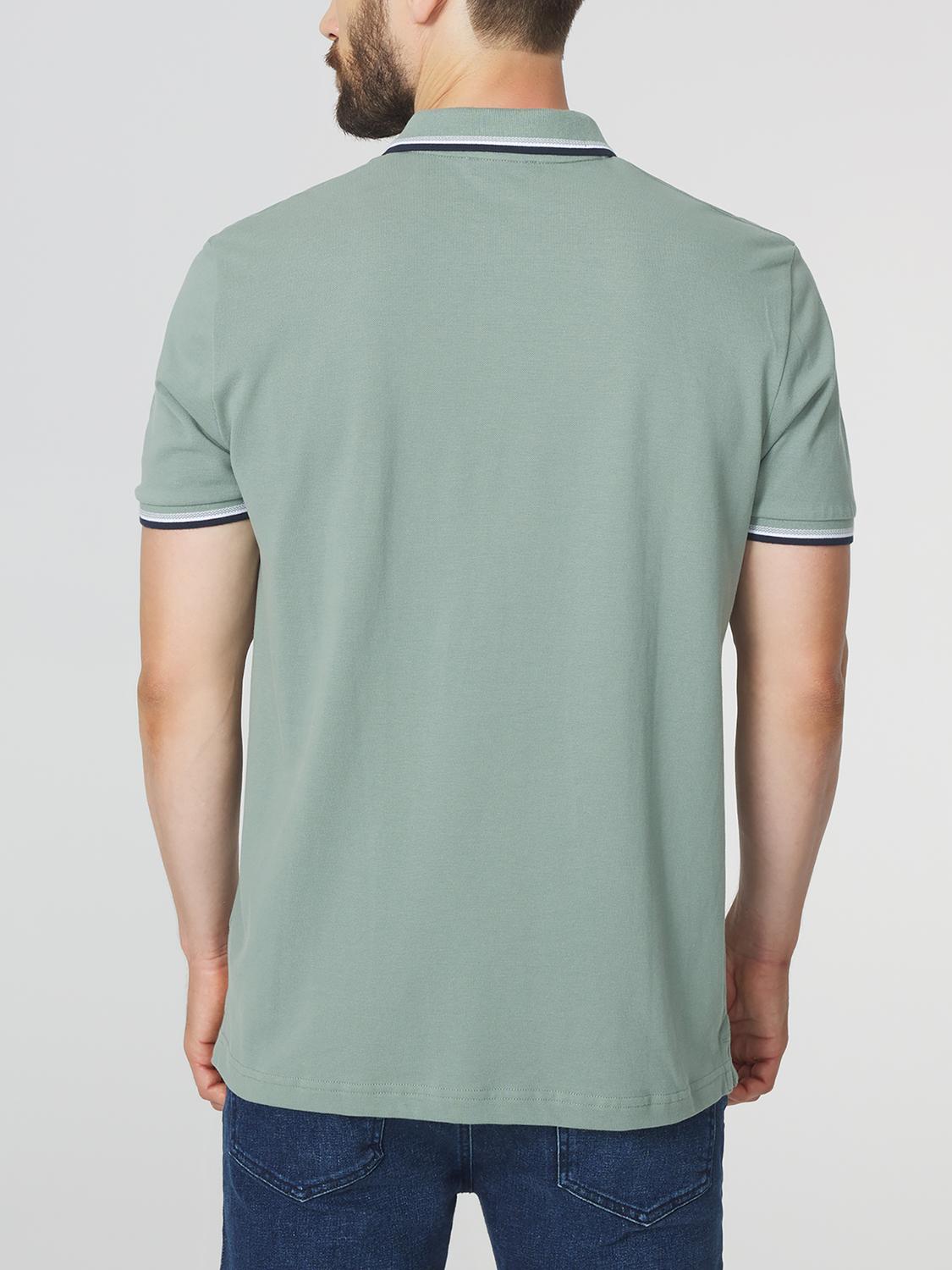 Polo Homme Fentes Côtés Coupe Ajustée Vert YVANEPOL