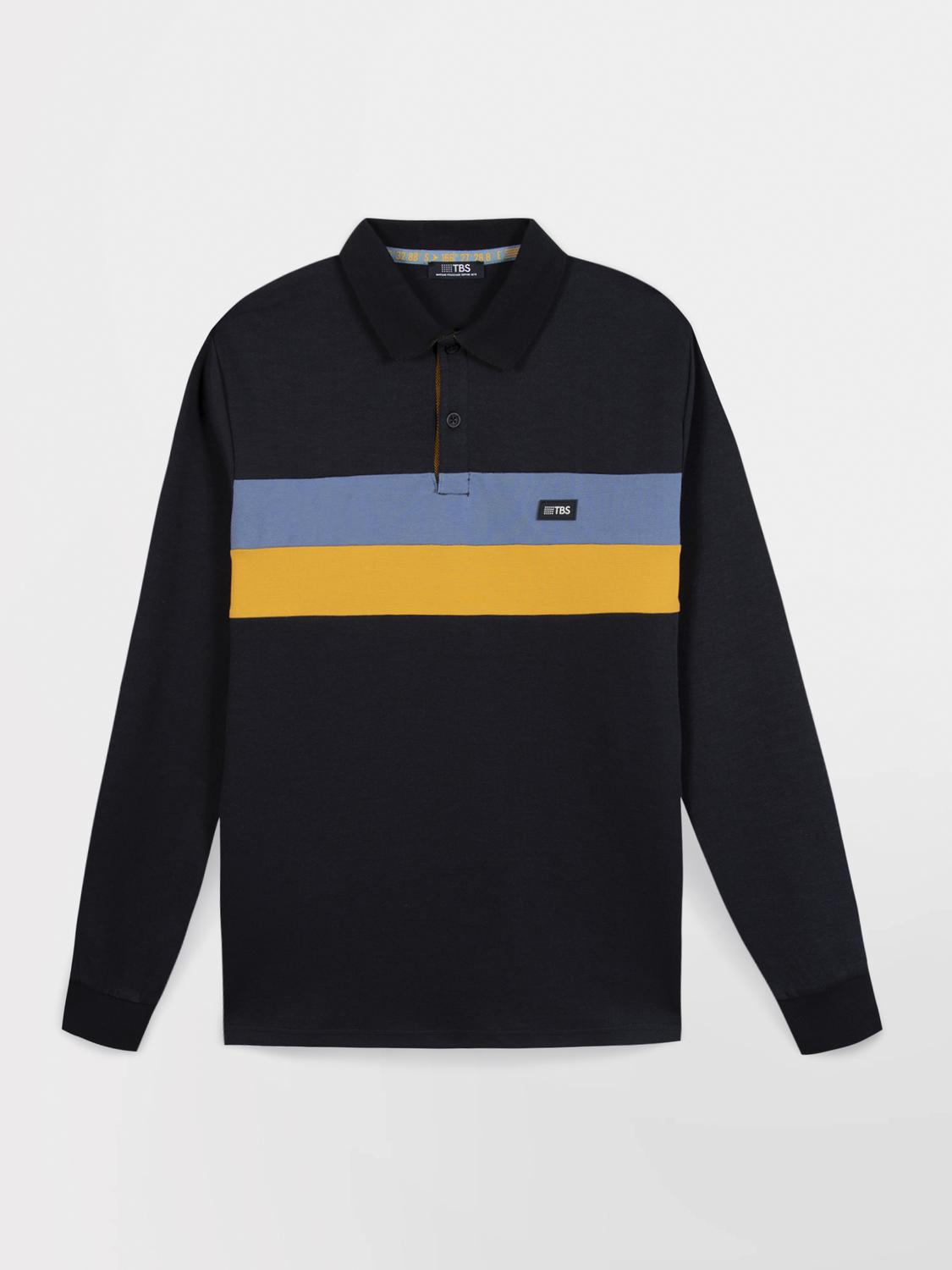 Polo Marine Manches Longues Bleu JADENPOL Polo Marine Manches Longues Bleu JADENPOL