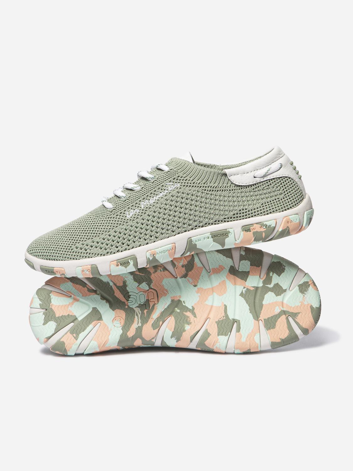 Tennis en toile femme argile goyave camo JAZARIA