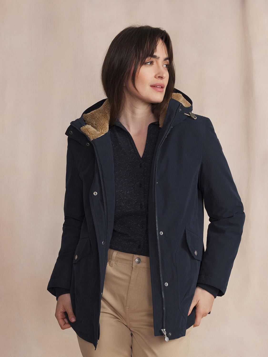 Manteau Femme Intérieur Sherpa Dessus Marine JUDITMAN