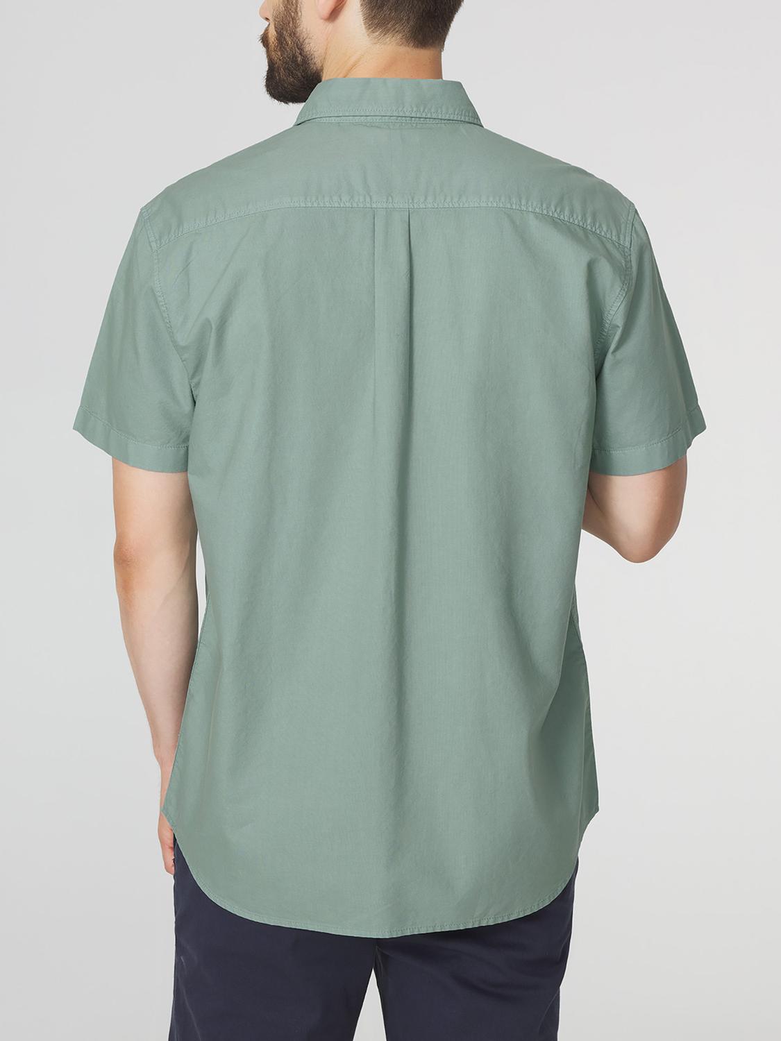 Chemise Homme Manches Courtes Coupe Confort Vert BRODYCHA
