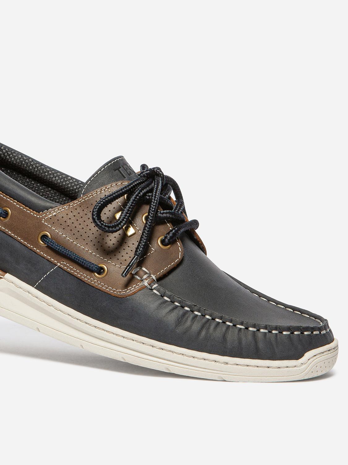 Chaussures bateau homme marine et tan MATBOAT