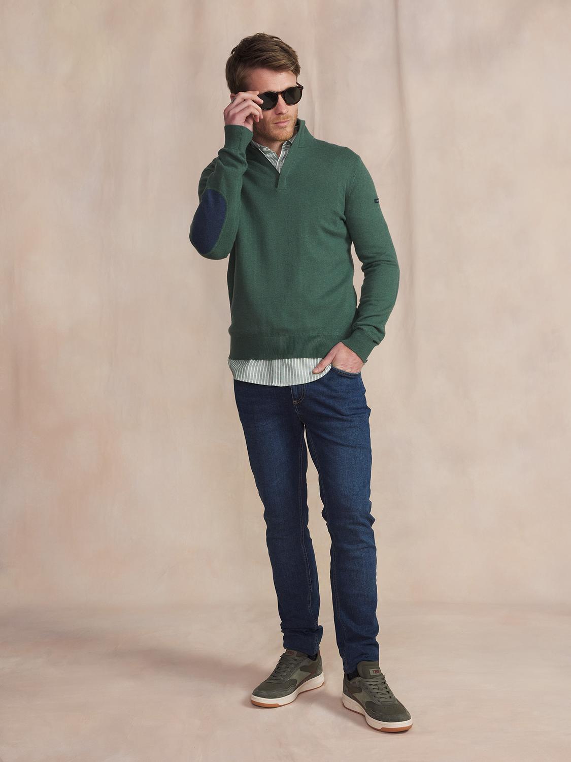 Pull Homme Col Camionneur Bleu MALIKCAM Pull Homme Col Camionneur Bleu MALIKCAM