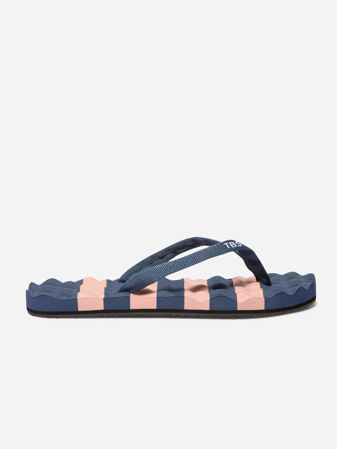 Tongs femme bleu et rose ULRIANE