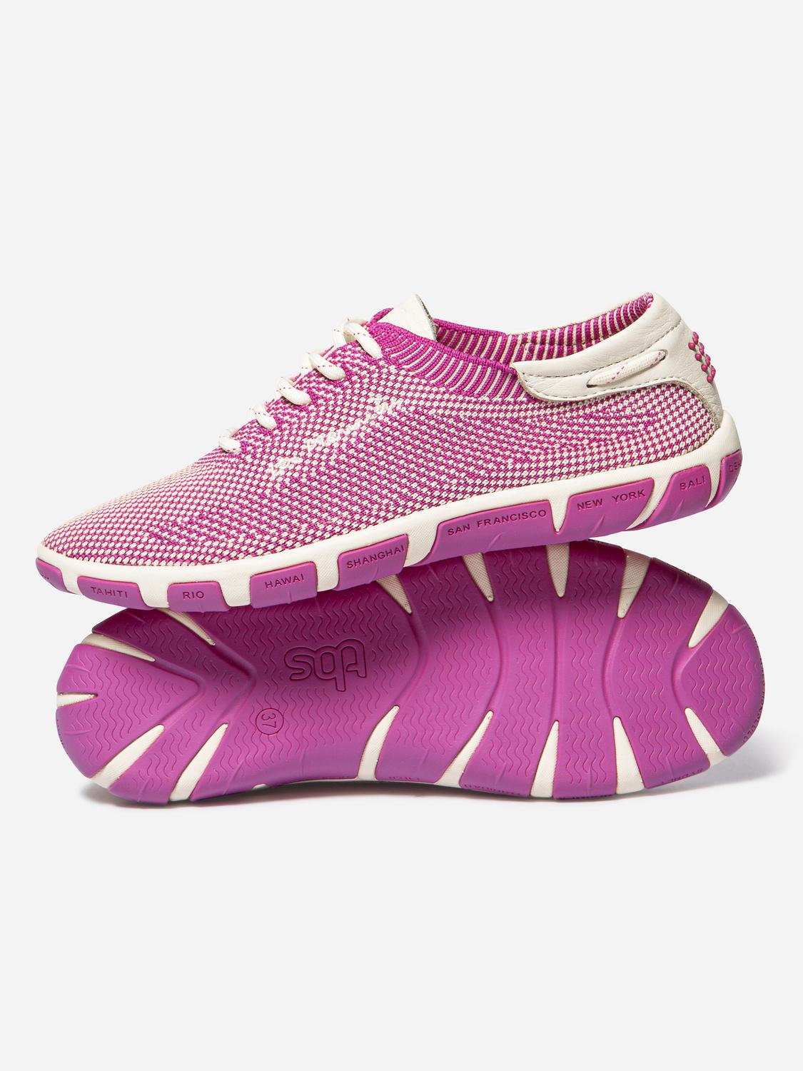 Tennis en toile femme fuschia et creme JAZARIA